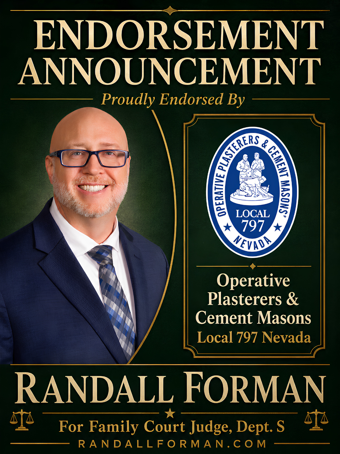 Operative Plasterers and Cement Masons Local 797 Nevada endorsement