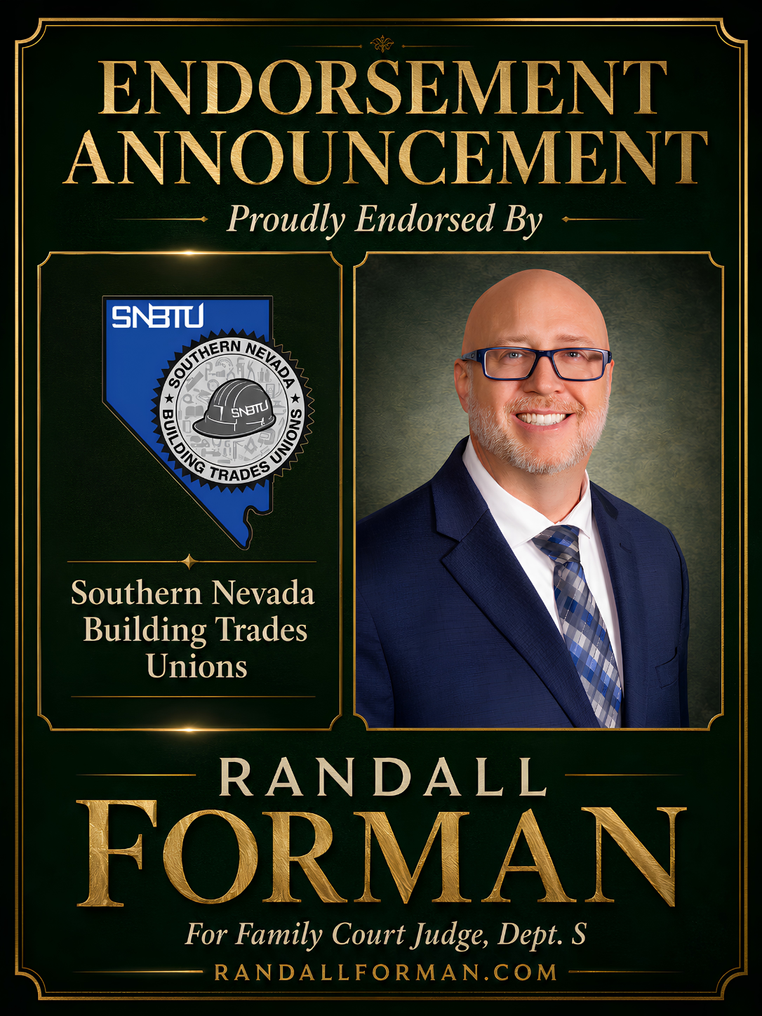 Southern Nevada Building Trades Unions endorsement